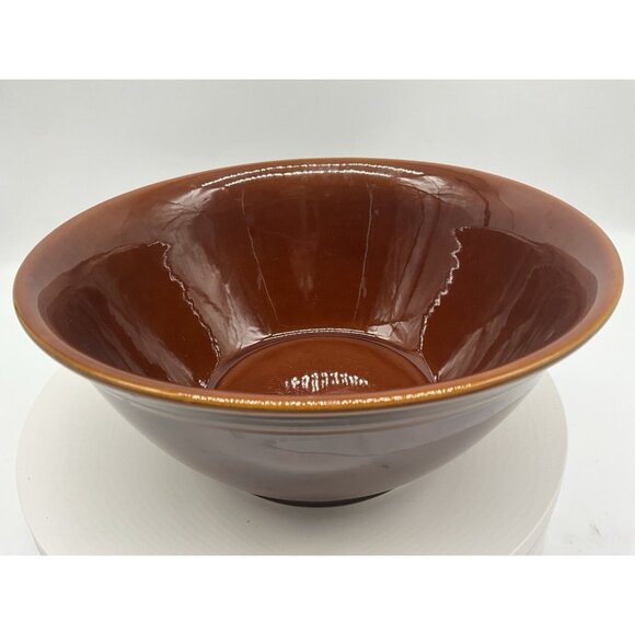 Ragon House Vintage Pottery Stoneware Brown Glaze Bowl ServeWare Collectible 9.5 - Picture 6 of 14